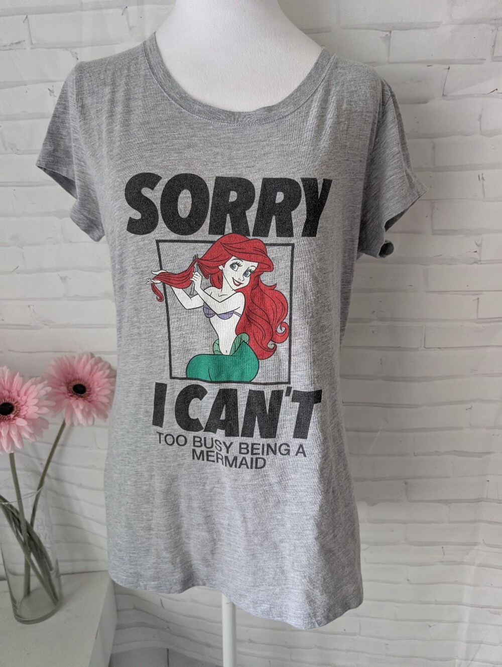 Disney Gray Short-Sleeve Little Mermaid
